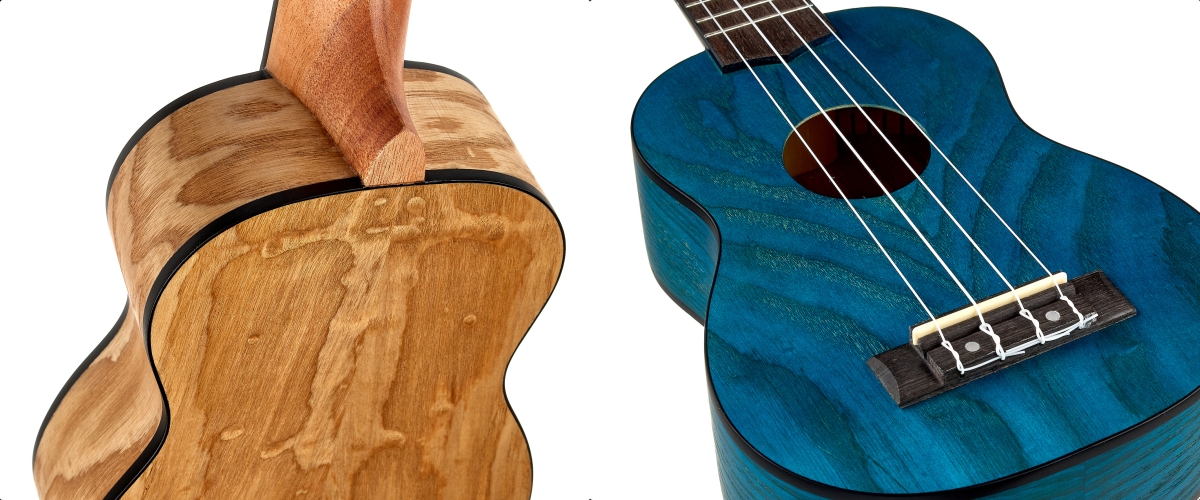 UK12 Stained Ash nuevos Ukuleles coloridos y económicos de Harley